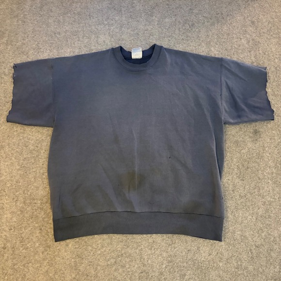 Hanes Heavyweight Other - Vintage Y2K Faded Hanes Crewneck Sweatshirt Cut Sleeves Shirt Adult XL